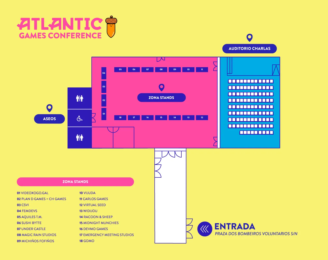 Mapa de las instalaciones del fórum